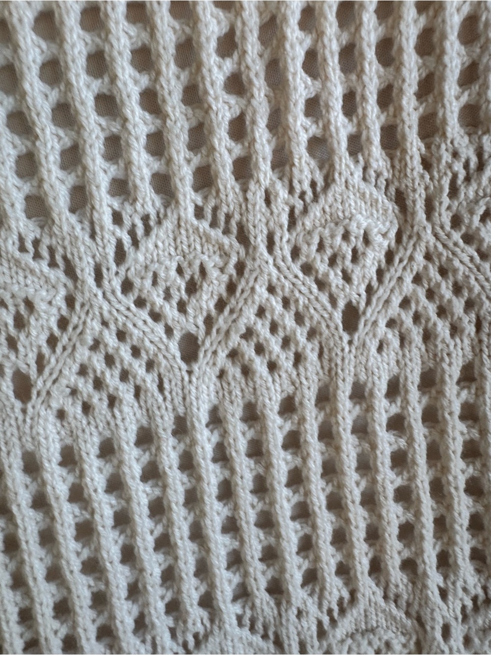 Olive + Oak Cream Crochet Knit Maxi Dress Sleeveless Boho Bodycon Size Small NWT - Picture 3 of 6